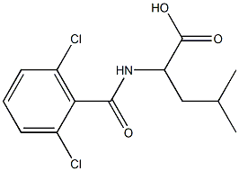 2-[(2,6-dichlorophenyl)formamido]-4-methylpentanoic acid Structure