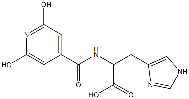 2-[(2,6-dihydroxyisonicotinoyl)amino]-3-(1H-imidazol-4-yl)propanoic acid