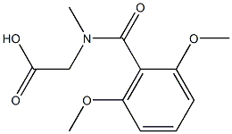 2-[(2,6-dimethoxyphenyl)-N-methylformamido]acetic acid 化学構造式