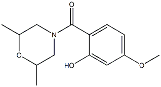 2-[(2,6-dimethylmorpholin-4-yl)carbonyl]-5-methoxyphenol Struktur