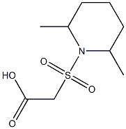 2-[(2,6-dimethylpiperidine-1-)sulfonyl]acetic acid 结构式