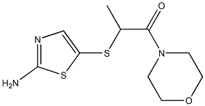 2-[(2-amino-1,3-thiazol-5-yl)sulfanyl]-1-(morpholin-4-yl)propan-1-one Structure