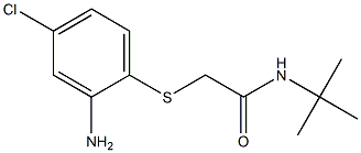 2-[(2-amino-4-chlorophenyl)sulfanyl]-N-tert-butylacetamide,,结构式