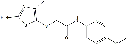 2-[(2-amino-4-methyl-1,3-thiazol-5-yl)sulfanyl]-N-(4-methoxyphenyl)acetamide 结构式