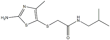 2-[(2-amino-4-methyl-1,3-thiazol-5-yl)thio]-N-isobutylacetamide Structure