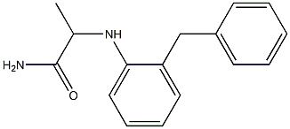 2-[(2-benzylphenyl)amino]propanamide Structure