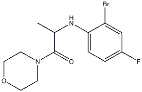 2-[(2-bromo-4-fluorophenyl)amino]-1-(morpholin-4-yl)propan-1-one 结构式