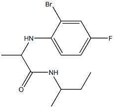 2-[(2-bromo-4-fluorophenyl)amino]-N-(butan-2-yl)propanamide Struktur