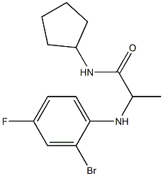 2-[(2-bromo-4-fluorophenyl)amino]-N-cyclopentylpropanamide