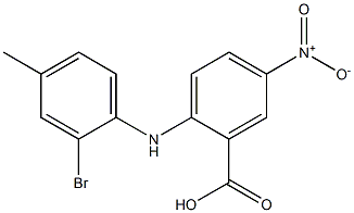 2-[(2-bromo-4-methylphenyl)amino]-5-nitrobenzoic acid Struktur