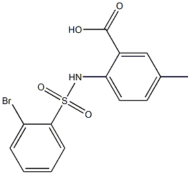 2-[(2-bromobenzene)sulfonamido]-5-methylbenzoic acid Structure