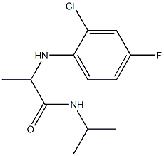 2-[(2-chloro-4-fluorophenyl)amino]-N-(propan-2-yl)propanamide 化学構造式