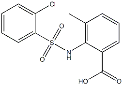 2-[(2-chlorobenzene)sulfonamido]-3-methylbenzoic acid Structure