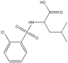 2-[(2-chlorobenzene)sulfonamido]-4-methylpentanoic acid Structure