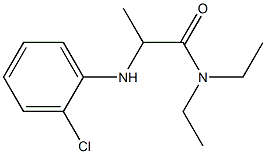 2-[(2-chlorophenyl)amino]-N,N-diethylpropanamide,,结构式