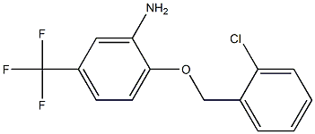 2-[(2-chlorophenyl)methoxy]-5-(trifluoromethyl)aniline,,结构式