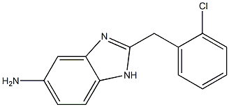 2-[(2-chlorophenyl)methyl]-1H-1,3-benzodiazol-5-amine,,结构式