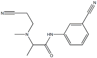 2-[(2-cyanoethyl)(methyl)amino]-N-(3-cyanophenyl)propanamide,,结构式
