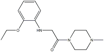 2-[(2-ethoxyphenyl)amino]-1-(4-methylpiperazin-1-yl)ethan-1-one,,结构式