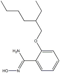 2-[(2-ethylhexyl)oxy]-N'-hydroxybenzene-1-carboximidamide,,结构式