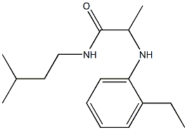 2-[(2-ethylphenyl)amino]-N-(3-methylbutyl)propanamide 结构式