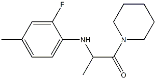 2-[(2-fluoro-4-methylphenyl)amino]-1-(piperidin-1-yl)propan-1-one 结构式