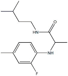 2-[(2-fluoro-4-methylphenyl)amino]-N-(3-methylbutyl)propanamide Structure