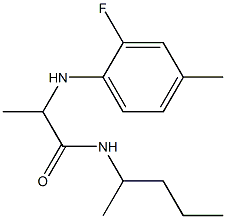  2-[(2-fluoro-4-methylphenyl)amino]-N-(pentan-2-yl)propanamide