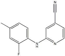 2-[(2-fluoro-4-methylphenyl)amino]pyridine-4-carbonitrile,,结构式