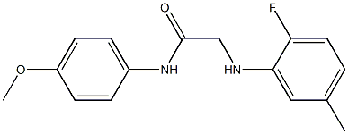  2-[(2-fluoro-5-methylphenyl)amino]-N-(4-methoxyphenyl)acetamide