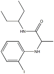 2-[(2-iodophenyl)amino]-N-(pentan-3-yl)propanamide,,结构式