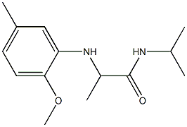 2-[(2-methoxy-5-methylphenyl)amino]-N-(propan-2-yl)propanamide,,结构式