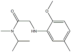 2-[(2-methoxy-5-methylphenyl)amino]-N-methyl-N-(propan-2-yl)acetamide Struktur