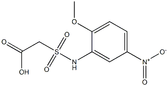 2-[(2-methoxy-5-nitrophenyl)sulfamoyl]acetic acid,,结构式