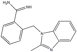 2-[(2-methyl-1H-benzimidazol-1-yl)methyl]benzenecarboximidamide,,结构式
