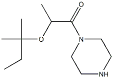 2-[(2-methylbutan-2-yl)oxy]-1-(piperazin-1-yl)propan-1-one,,结构式