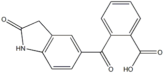 2-[(2-oxo-2,3-dihydro-1H-indol-5-yl)carbonyl]benzoic acid Struktur