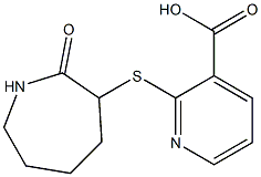 2-[(2-oxoazepan-3-yl)sulfanyl]pyridine-3-carboxylic acid 结构式