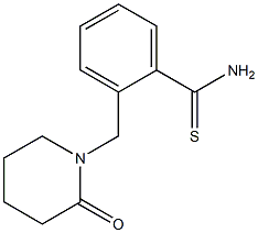 2-[(2-oxopiperidin-1-yl)methyl]benzene-1-carbothioamide,,结构式