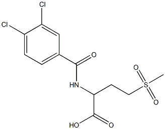 2-[(3,4-dichlorophenyl)formamido]-4-methanesulfonylbutanoic acid 化学構造式