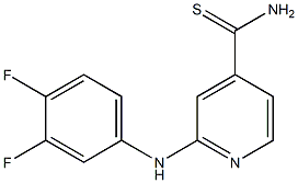 2-[(3,4-difluorophenyl)amino]pyridine-4-carbothioamide,,结构式