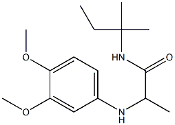 2-[(3,4-dimethoxyphenyl)amino]-N-(2-methylbutan-2-yl)propanamide Structure