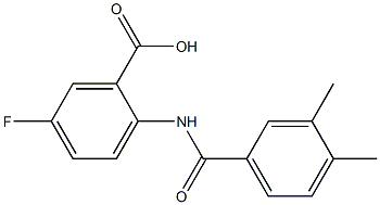 2-[(3,4-dimethylbenzene)amido]-5-fluorobenzoic acid