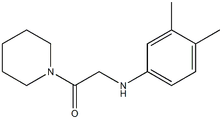 2-[(3,4-dimethylphenyl)amino]-1-(piperidin-1-yl)ethan-1-one,,结构式