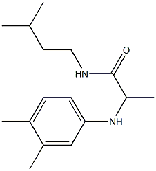 2-[(3,4-dimethylphenyl)amino]-N-(3-methylbutyl)propanamide Structure