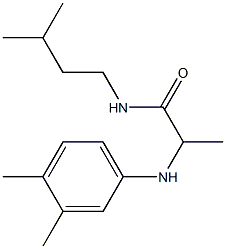 2-[(3,4-dimethylphenyl)amino]-N-(3-methylbutyl)propanamide 结构式