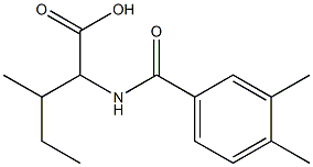 2-[(3,4-dimethylphenyl)formamido]-3-methylpentanoic acid,,结构式