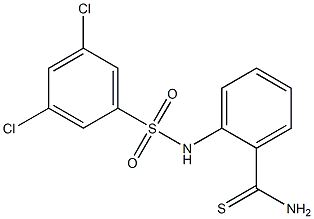 2-[(3,5-dichlorobenzene)sulfonamido]benzene-1-carbothioamide Structure