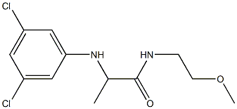 2-[(3,5-dichlorophenyl)amino]-N-(2-methoxyethyl)propanamide 化学構造式