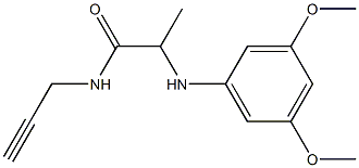 2-[(3,5-dimethoxyphenyl)amino]-N-(prop-2-yn-1-yl)propanamide 结构式